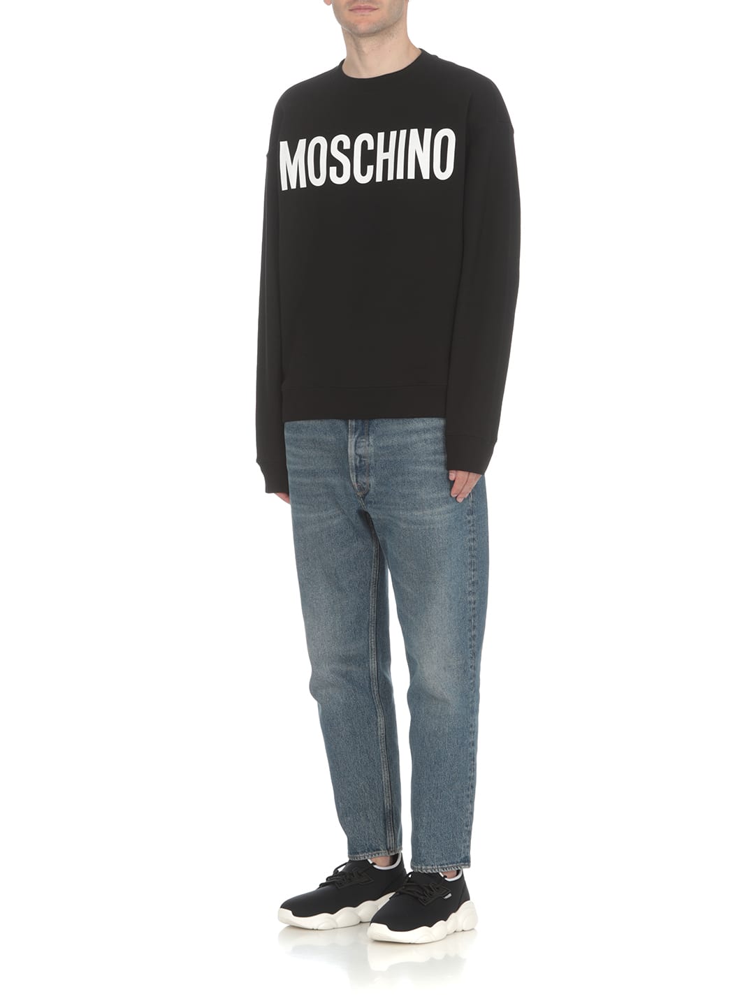 Shop Moschino Sweatshirt With Print In Black