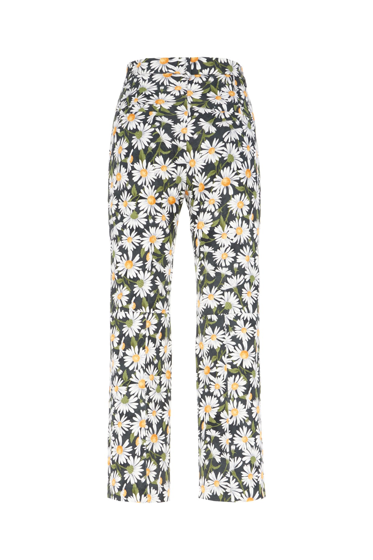 Weekend Max Mara High Waist Floral Pattern Trousers With Belt Loops In Multi