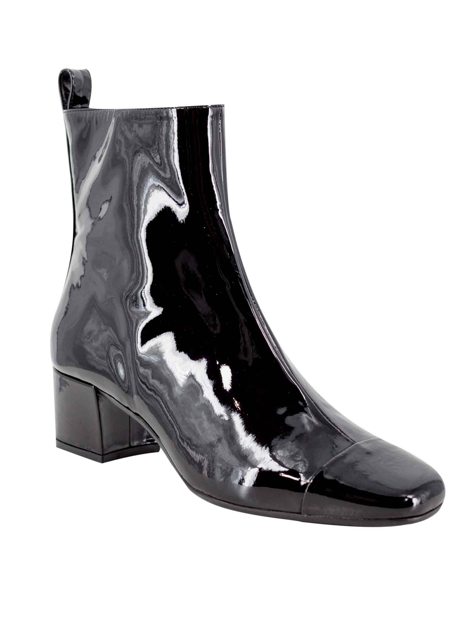 Shop Carel Patent-leather Ankle Boots In Black