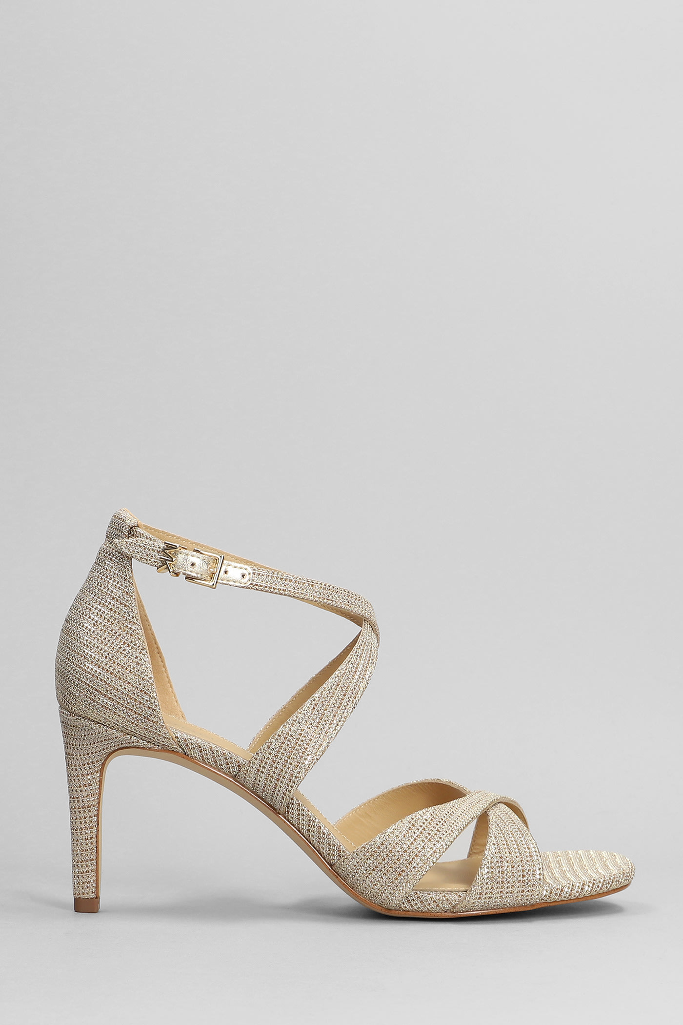 Michael Kors Kinsley Sandals In Gold Glitter