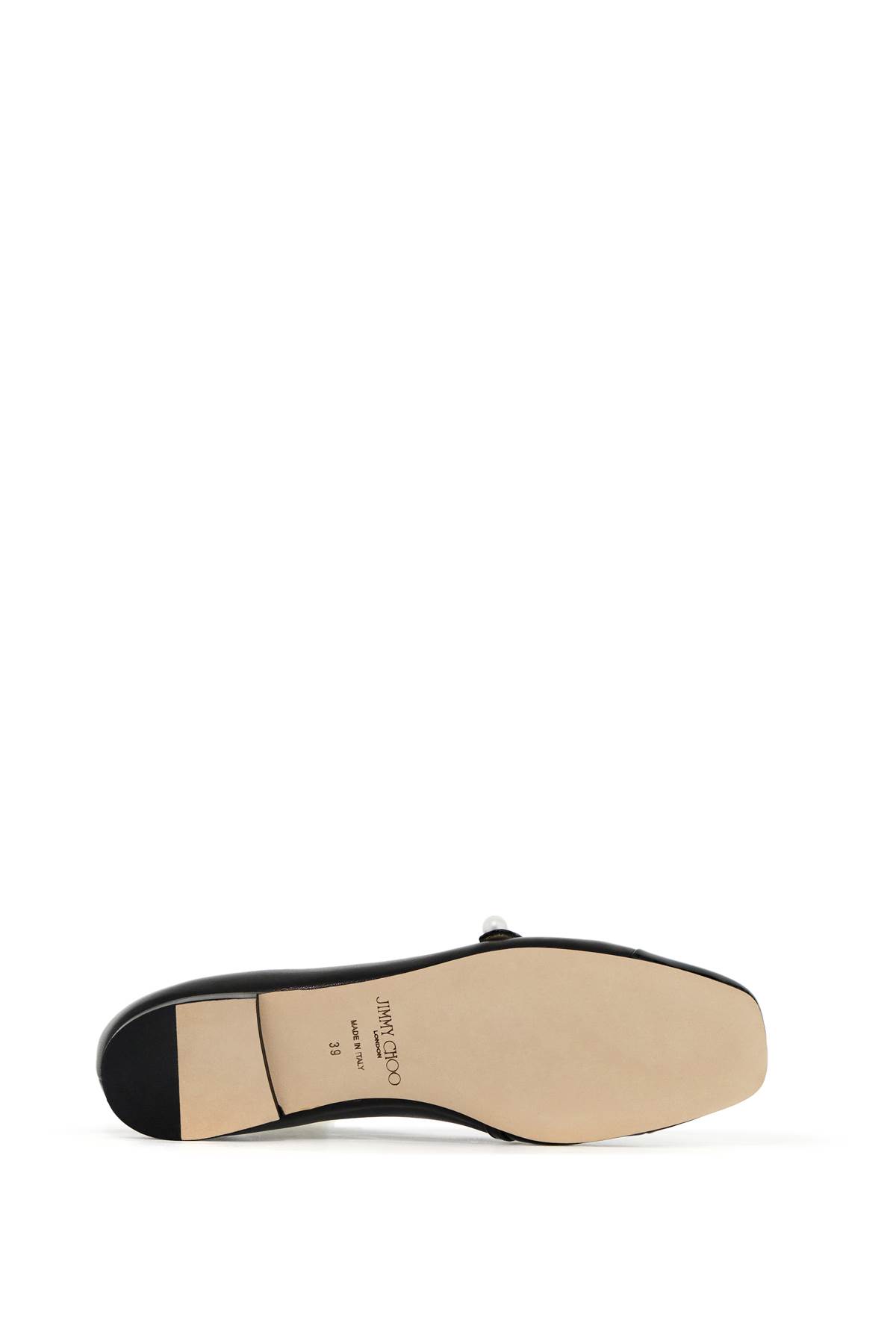 Shop Jimmy Choo Elisa Ballet Flats In Nappa Leather In Black Black (black)