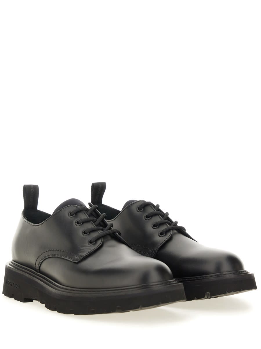 Woolrich New City Round Toe Derby Shoes In Black