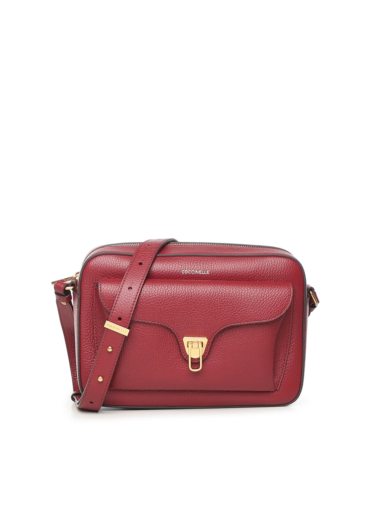 Coccinelle Front-pocket Shoulder Bag In Red