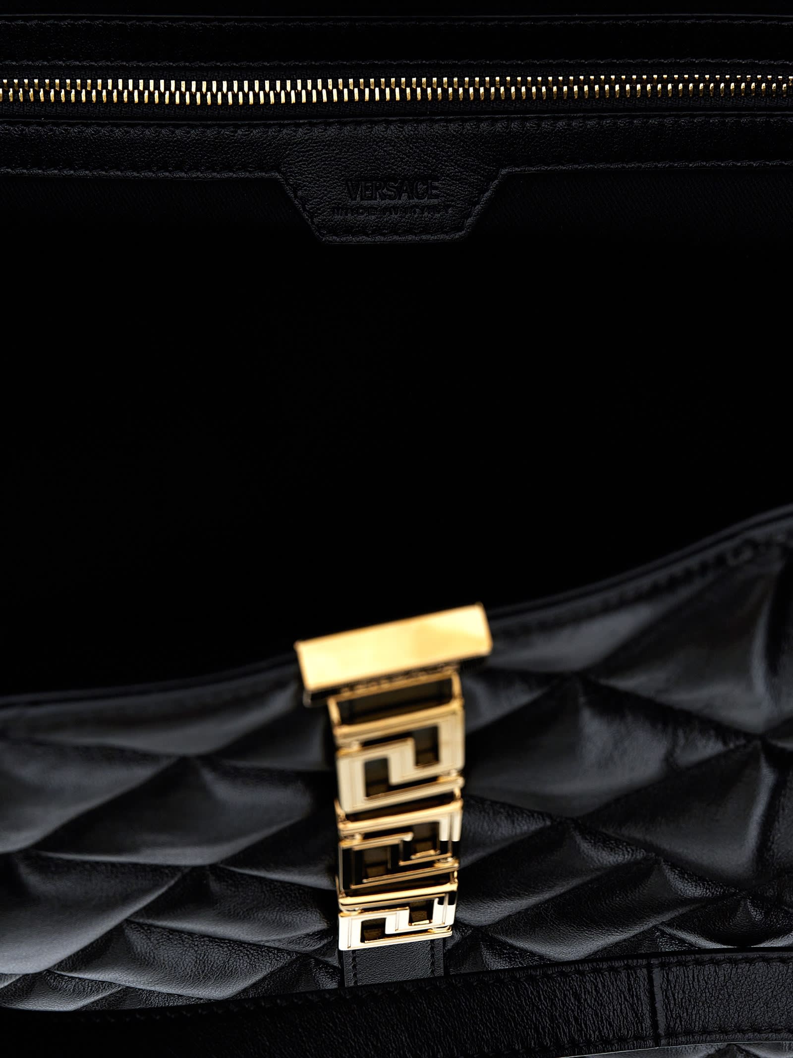 fendi large black leather - Gem