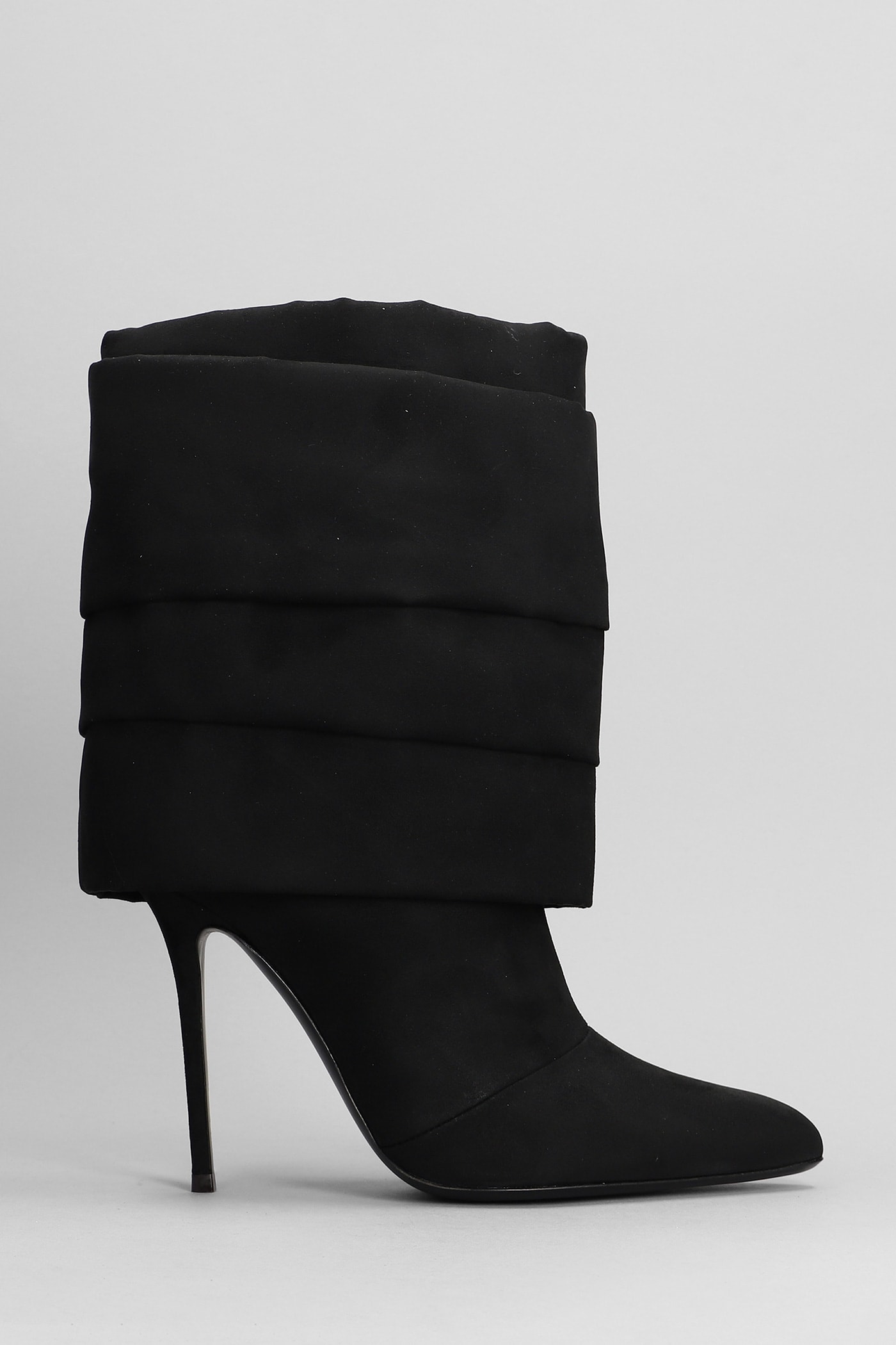 Giuseppe Zanotti High Heels Ankle Boots In Black Suede