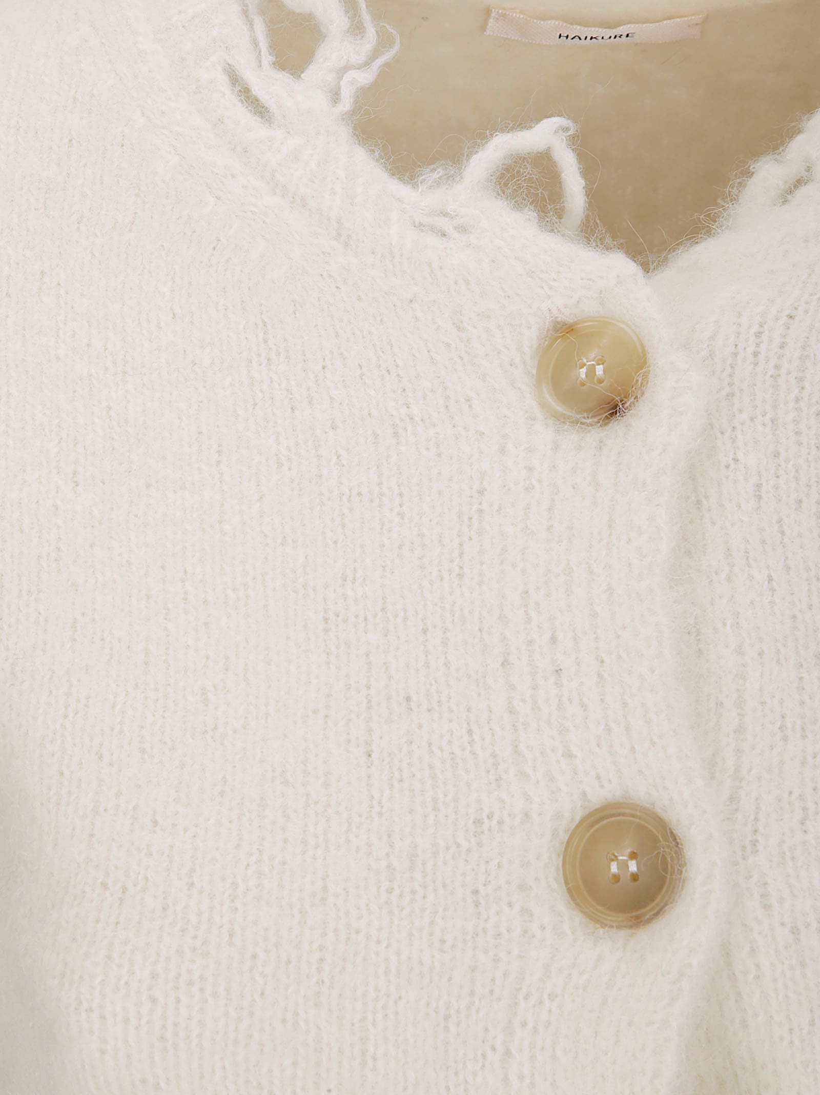 Haikure Cropped Long-sleeve Sweater In Neutral