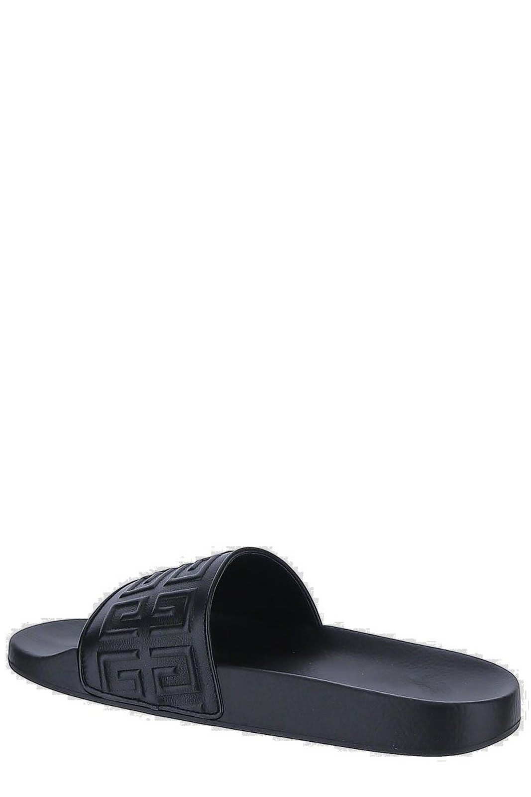 Shop Givenchy 4g Logo Embossed Slipon Sandals In Black