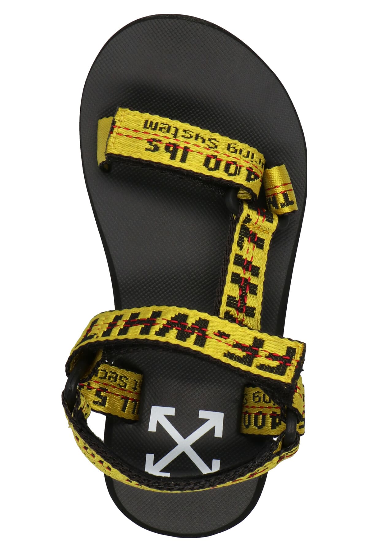 Shop Off-white Industrial Belt Sandals In Yellow Black