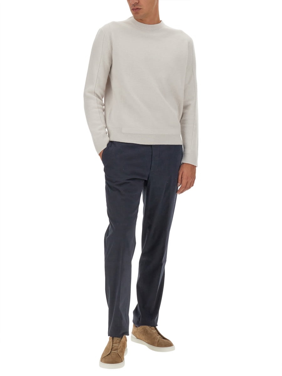 Zegna Wool Cashmere Sweater In White