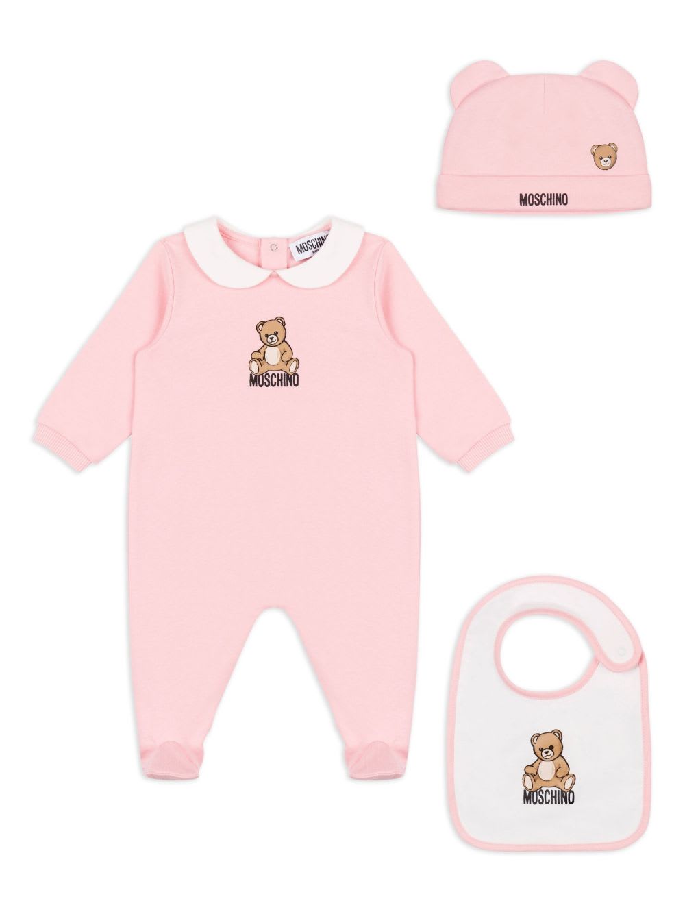 Moschino Kids Baby Bear Set In Pink
