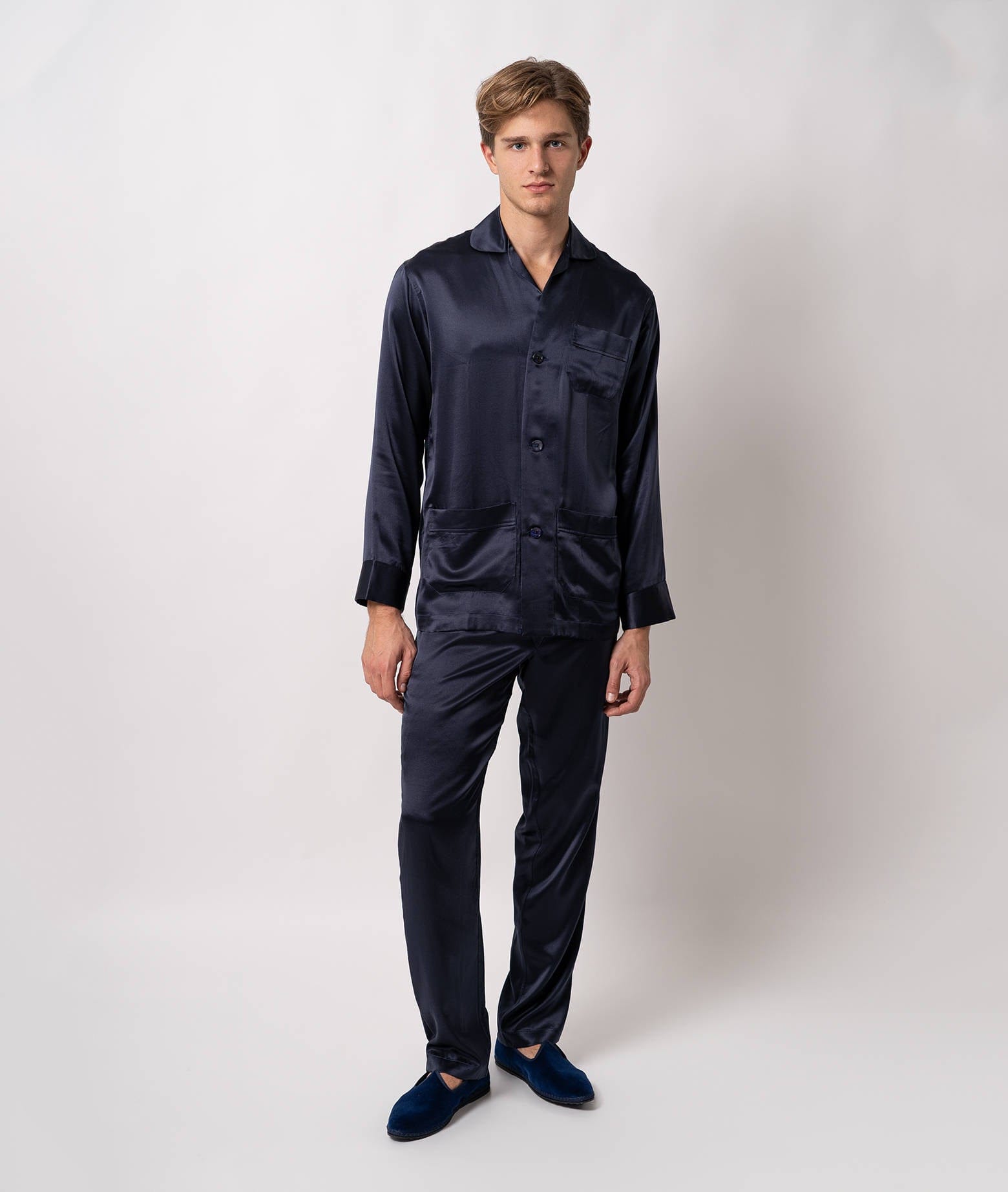 Larusmiani Long Pajamas Grant Pajama In Blue