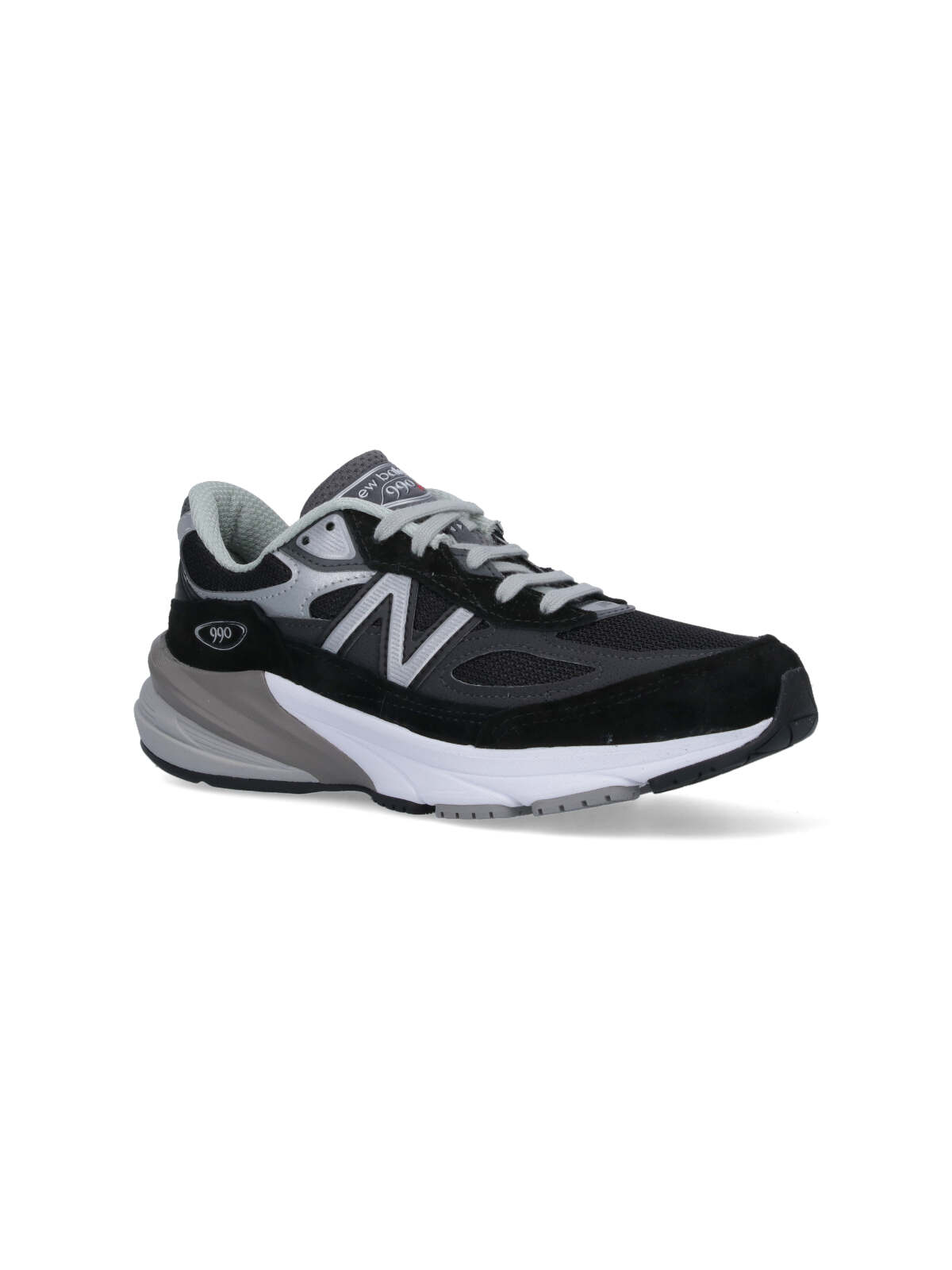 New Balance Black Low Top Sneakers With Logo Detail In Suede And Tech Fabric Woman In Black