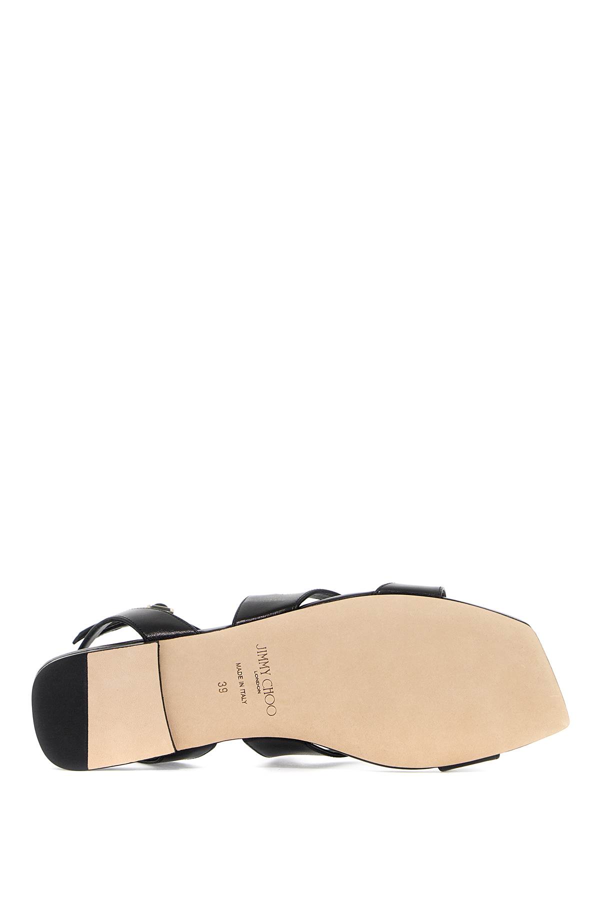 Shop Jimmy Choo Ayla Flat Sandals In Black (black)