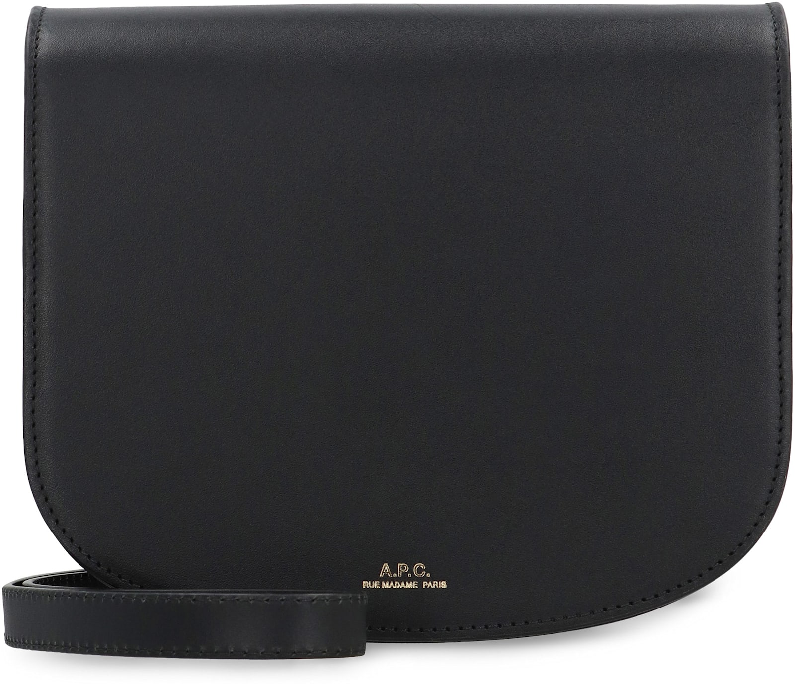 Shop Apc Dina Leather Crossbody Bag In Black