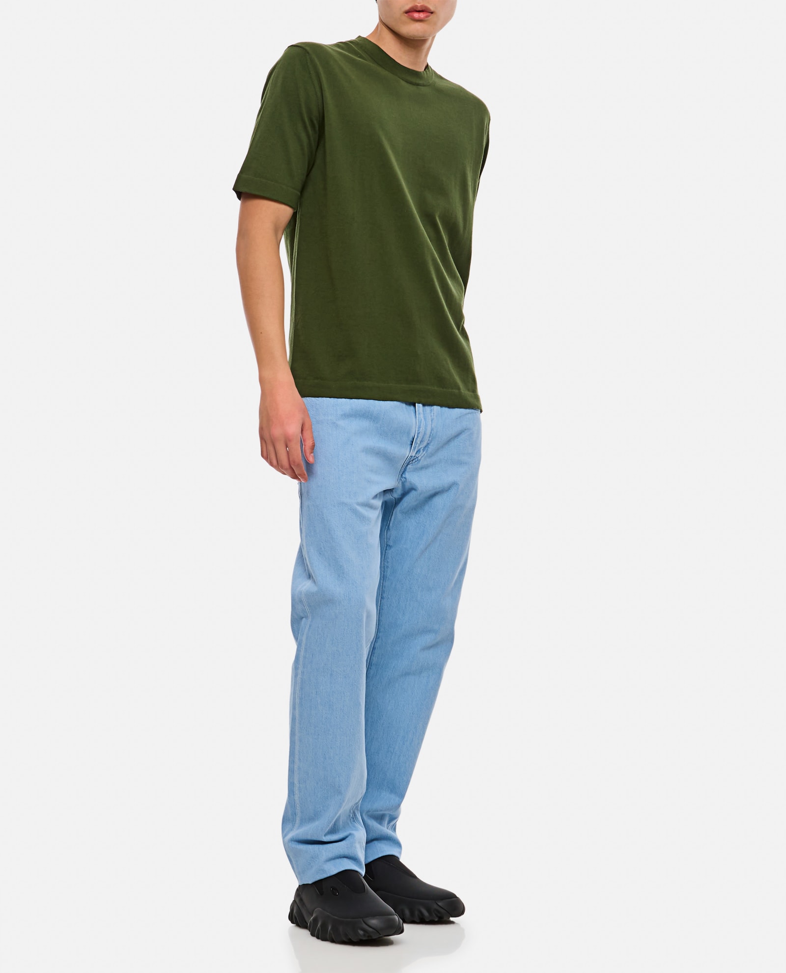 Shop K-way Combe Cotton T-shirt In Green
