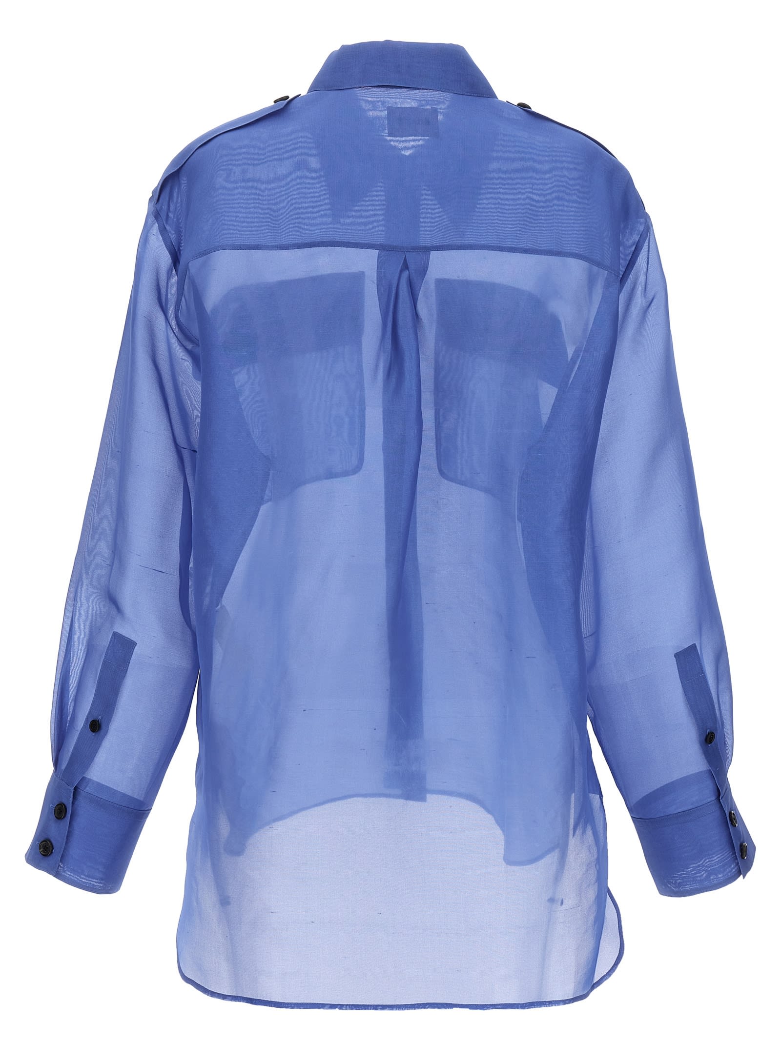 Shop Khaite Missa Shirt In Blue