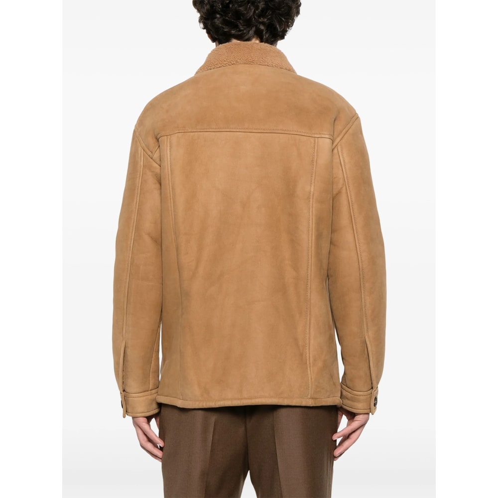 Tagliatore Leather Outerwear In Brown