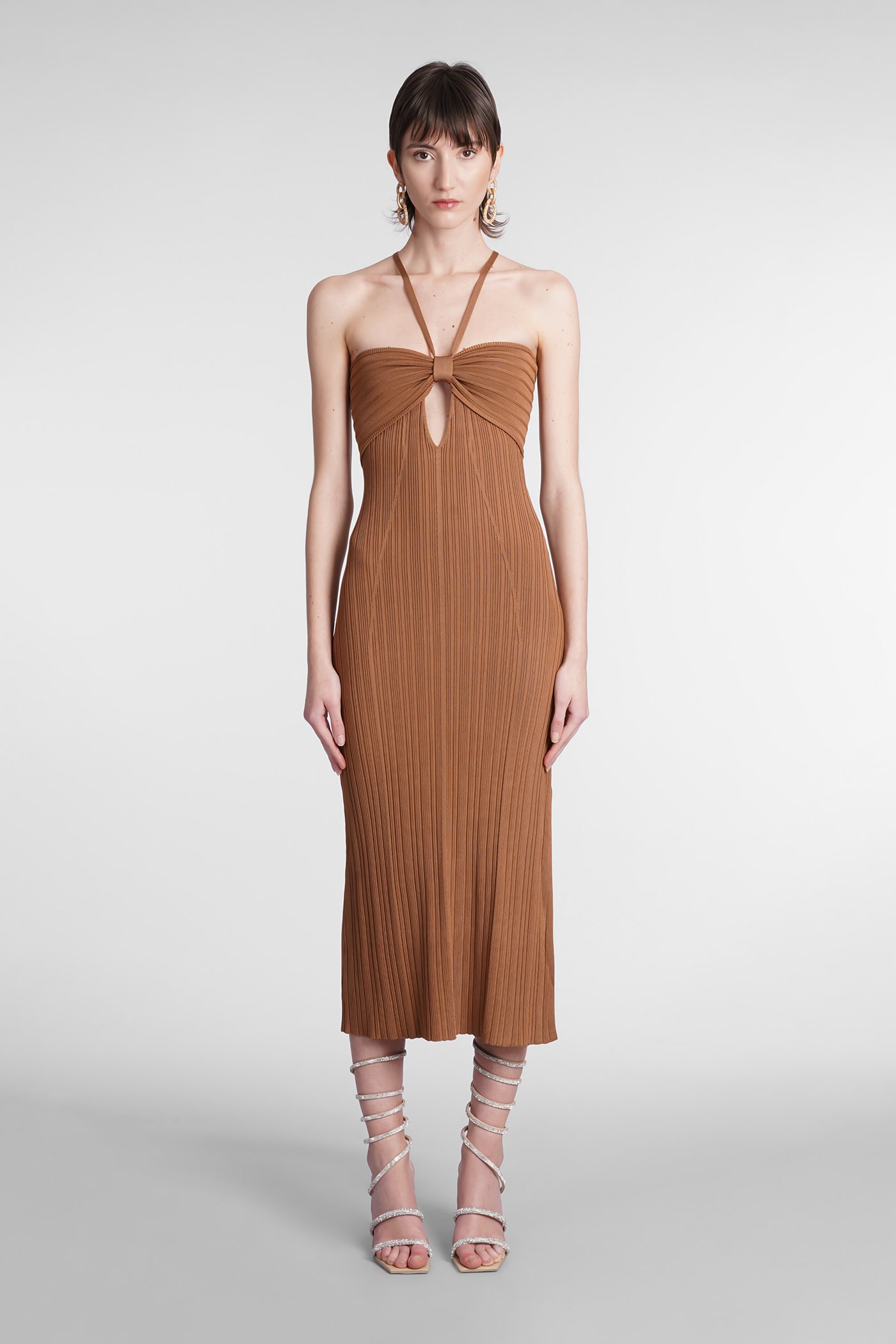 Cult Gaia Elfreda Dress In Brown Viscose