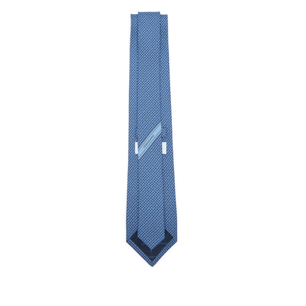 Ferragamo Patterned Tie In Blue