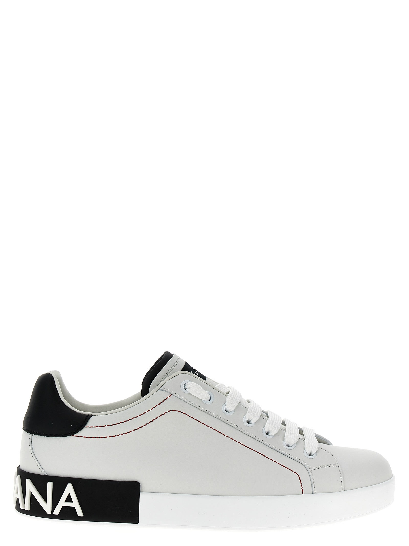 Dolce & Gabbana Portofino Sneakers In White/black