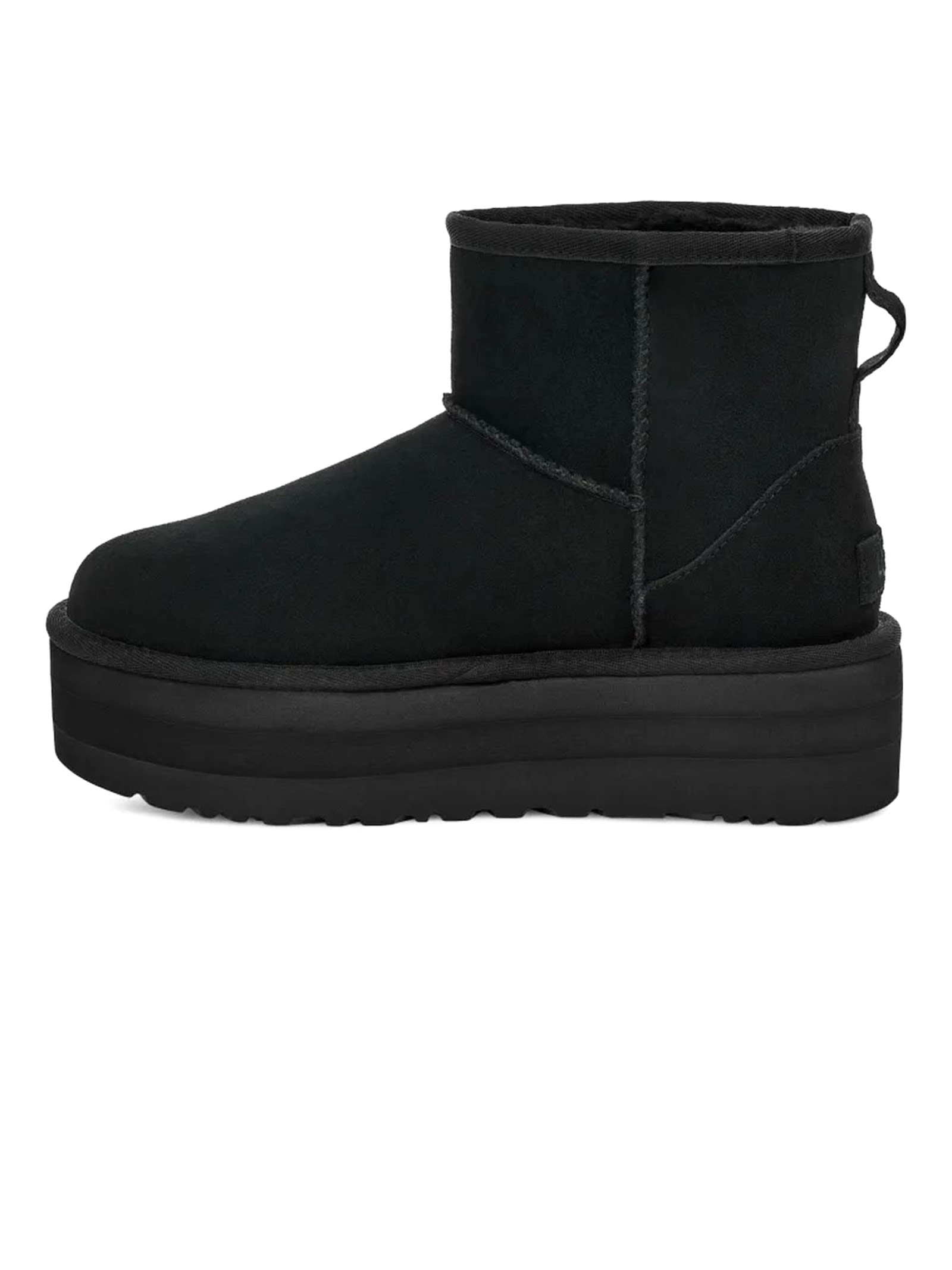 UGG BLACK CLASSIC MINI PLATFORM BOOT 