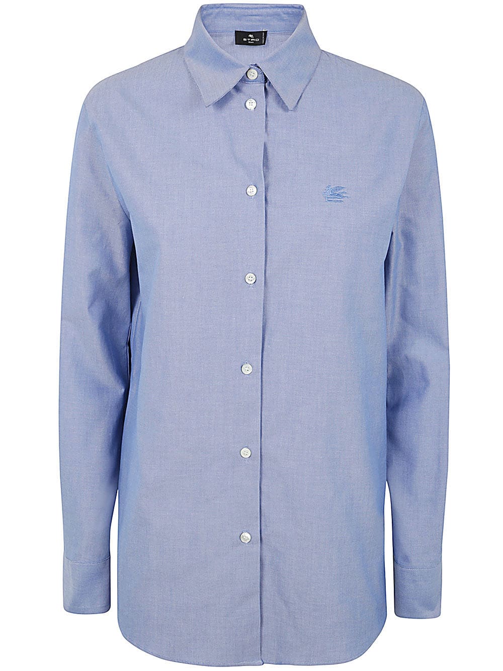 Shop Etro Oxford Shirt In Light Blue