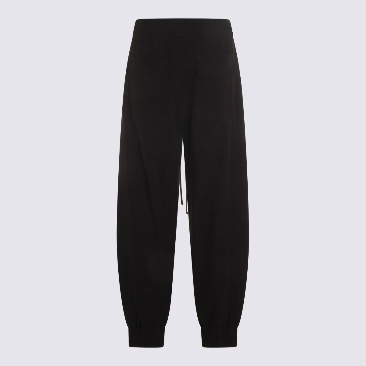 Thom Krom Drawstring Wool Trousers In Black