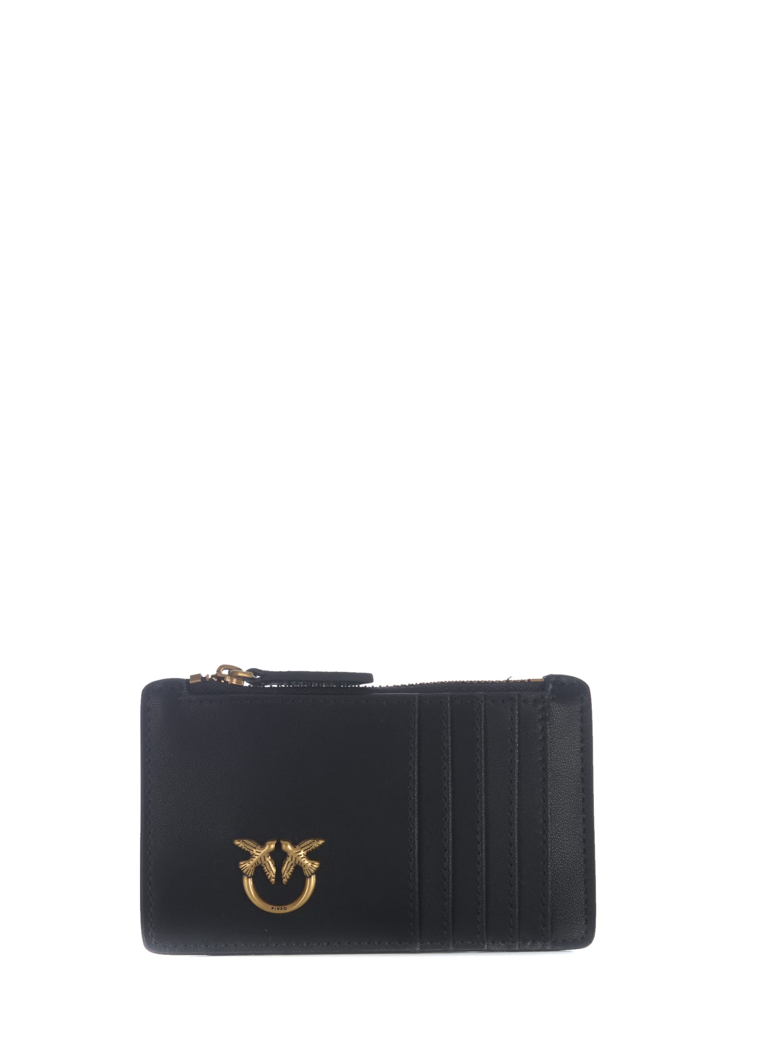 Shop Pinko Card Holder  Airone Made Of Nappa In Nero