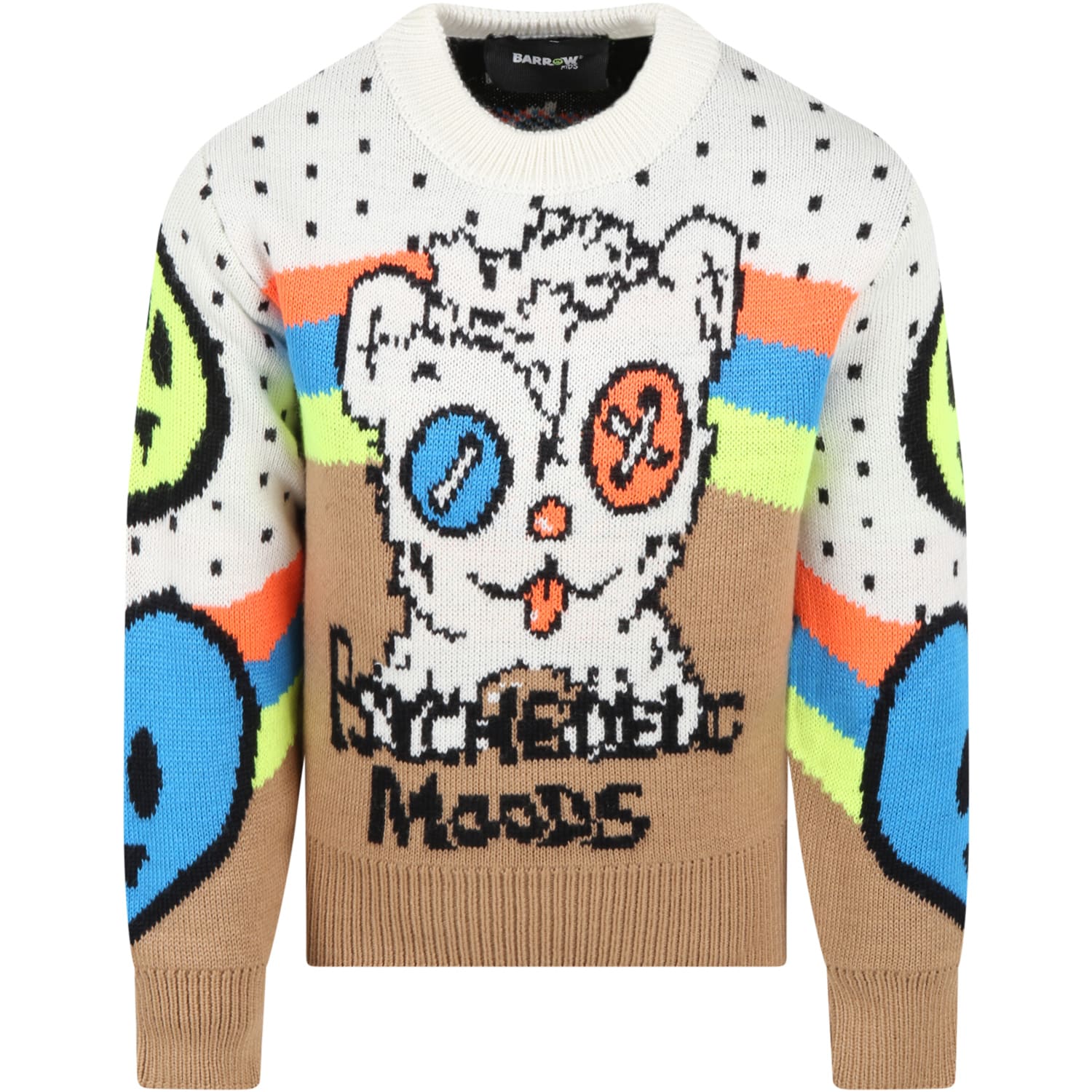 Barrow Kids' Multicolor Sweater For Boy With Bear And Smile In Variante Unica