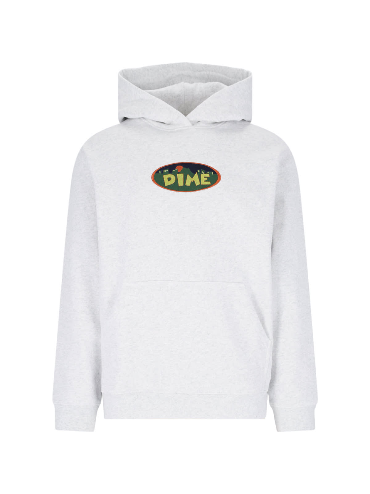 Shop Dime Embroidery Detail Sweatshirt In Gray