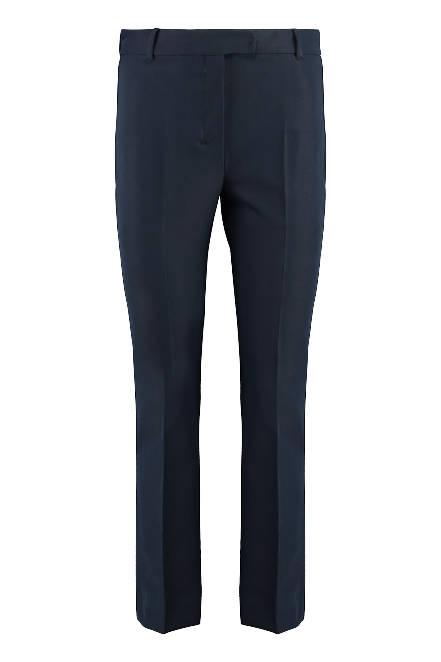 'S Max Mara Stretch Viscose Trousers With Flared Hem