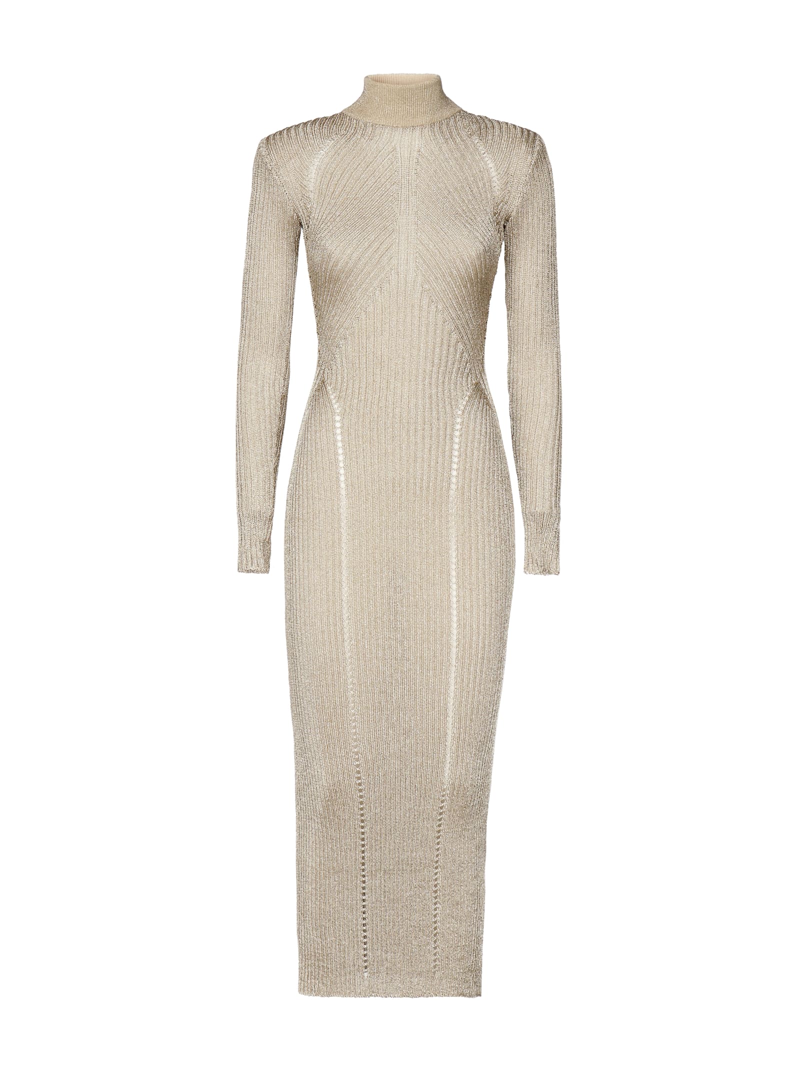 Gold Lurex Knit Maxi Dress