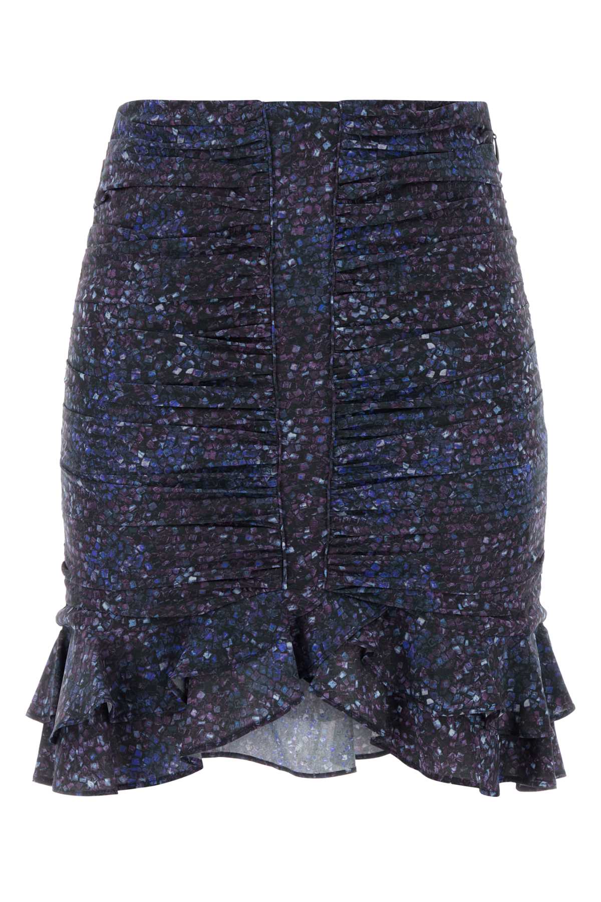 Isabel Marant Printed Stretch Crepe Milendi Mini Skirt