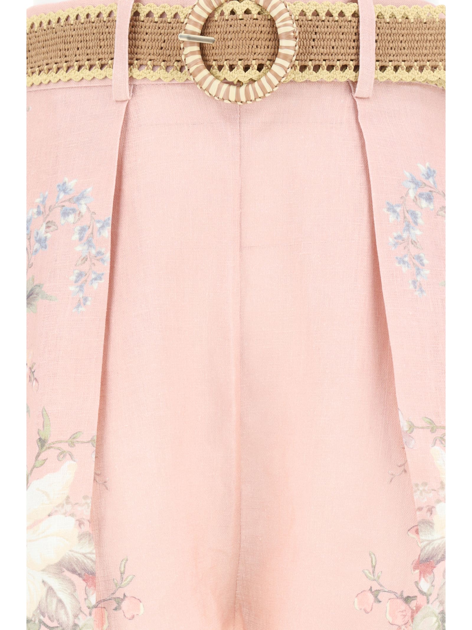 Shop Zimmermann Waverly Tuck Shorts In Pink