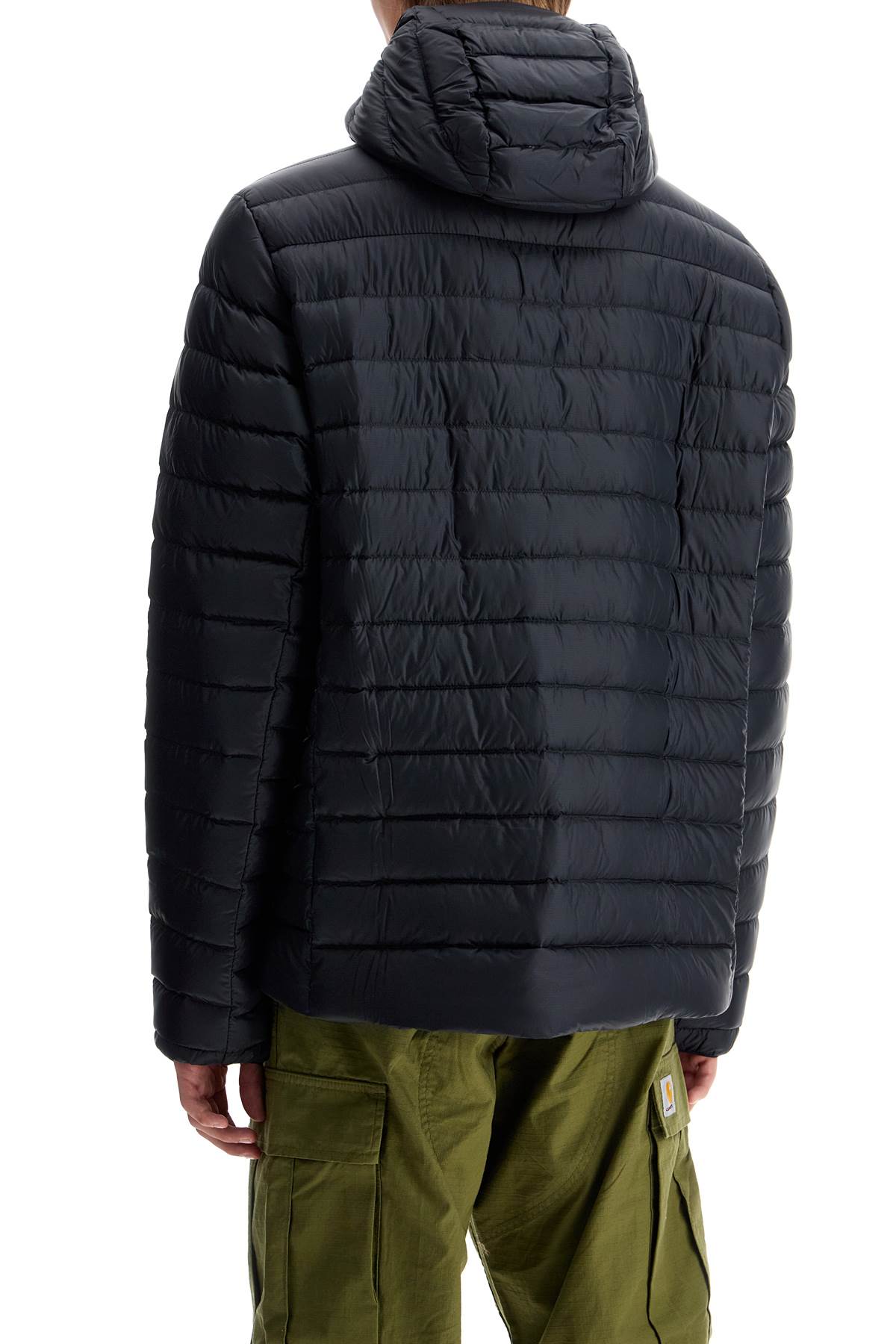 Shop Patagonia Down-filled Hooded Sweater In Black (black)