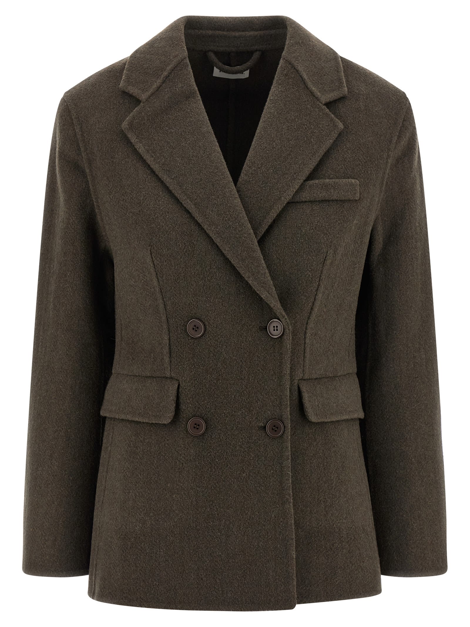 P.a.r.o.s.h Legend Double-breasted Wool Coat In Green