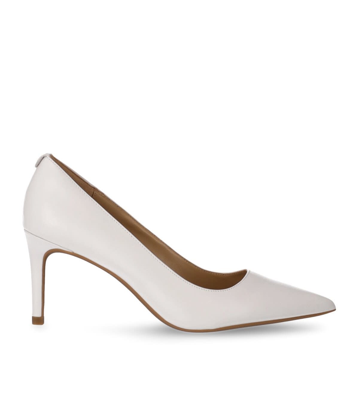 MICHAEL KORS ALINA PUMPS IN WHITE LEATHER