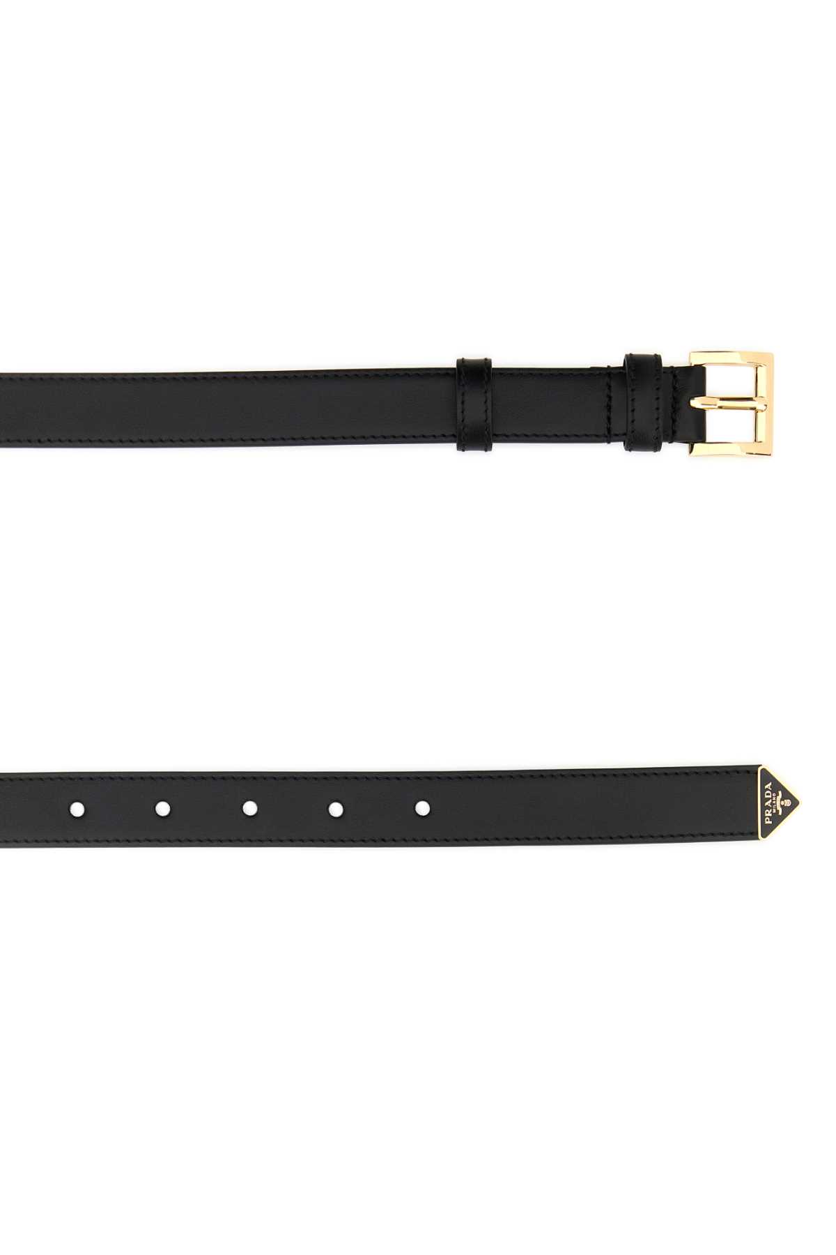 Shop Prada Black Leather Belt In Nero1