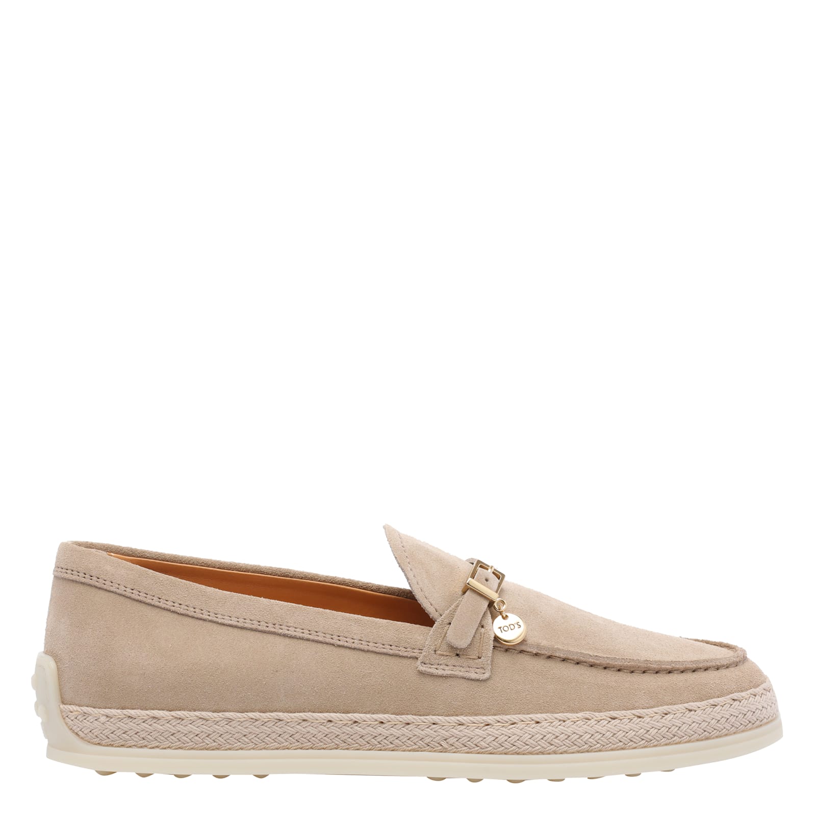 Tod's Suede Loafers In Beige