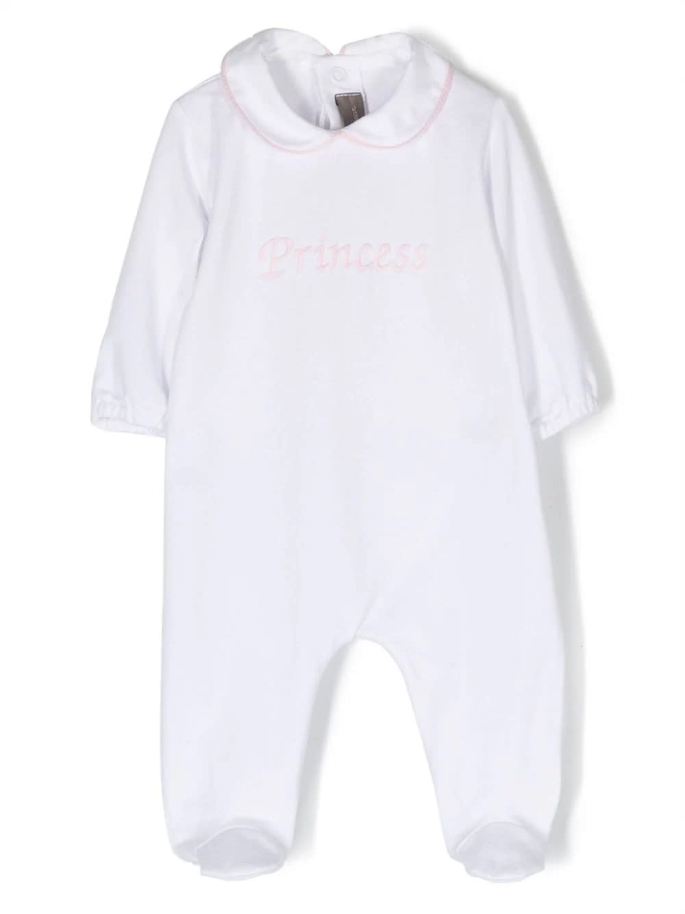 Little Bear Babies' Playsuit With Princess Print In White