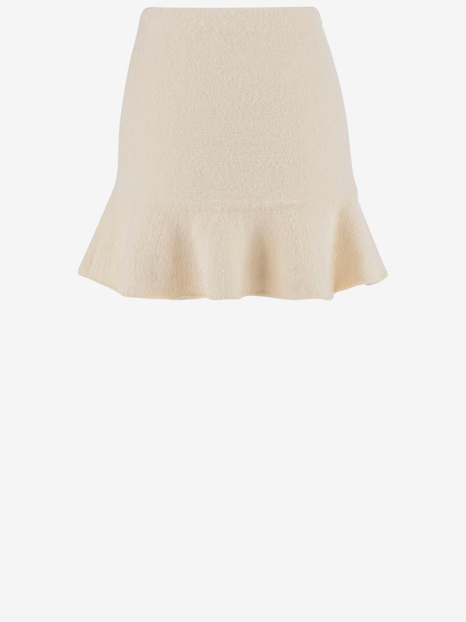 SELF-PORTRAIT VISCOSE BLEND KNIT MINI SKIRT WITH CRYSTALS