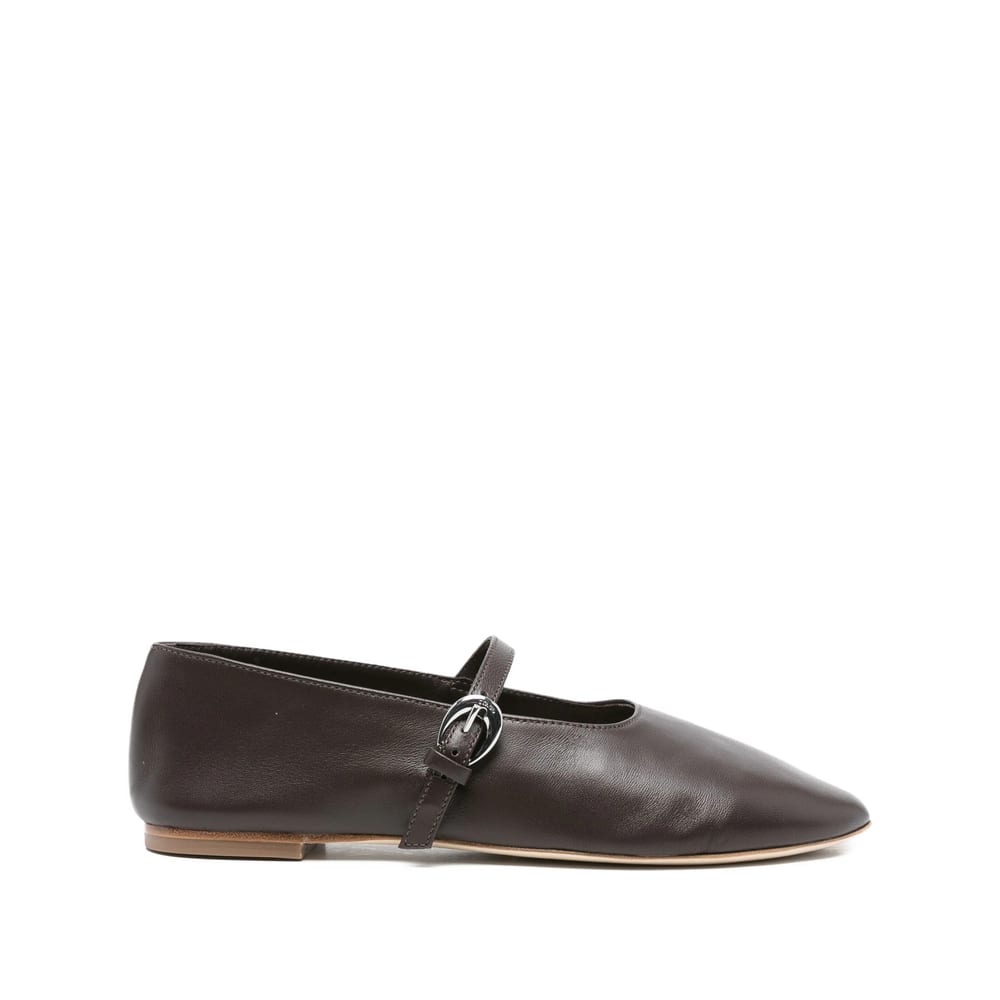 Staud Alba Mary Jane Ballet Flats Espresso In Brown