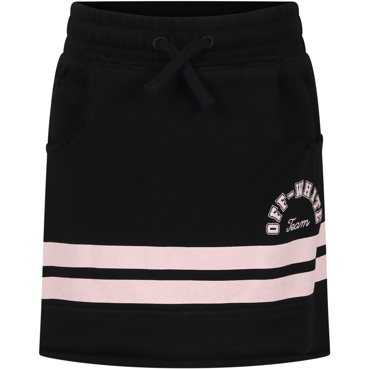 Off-white Kids' Black Skirt For Girl With Logo