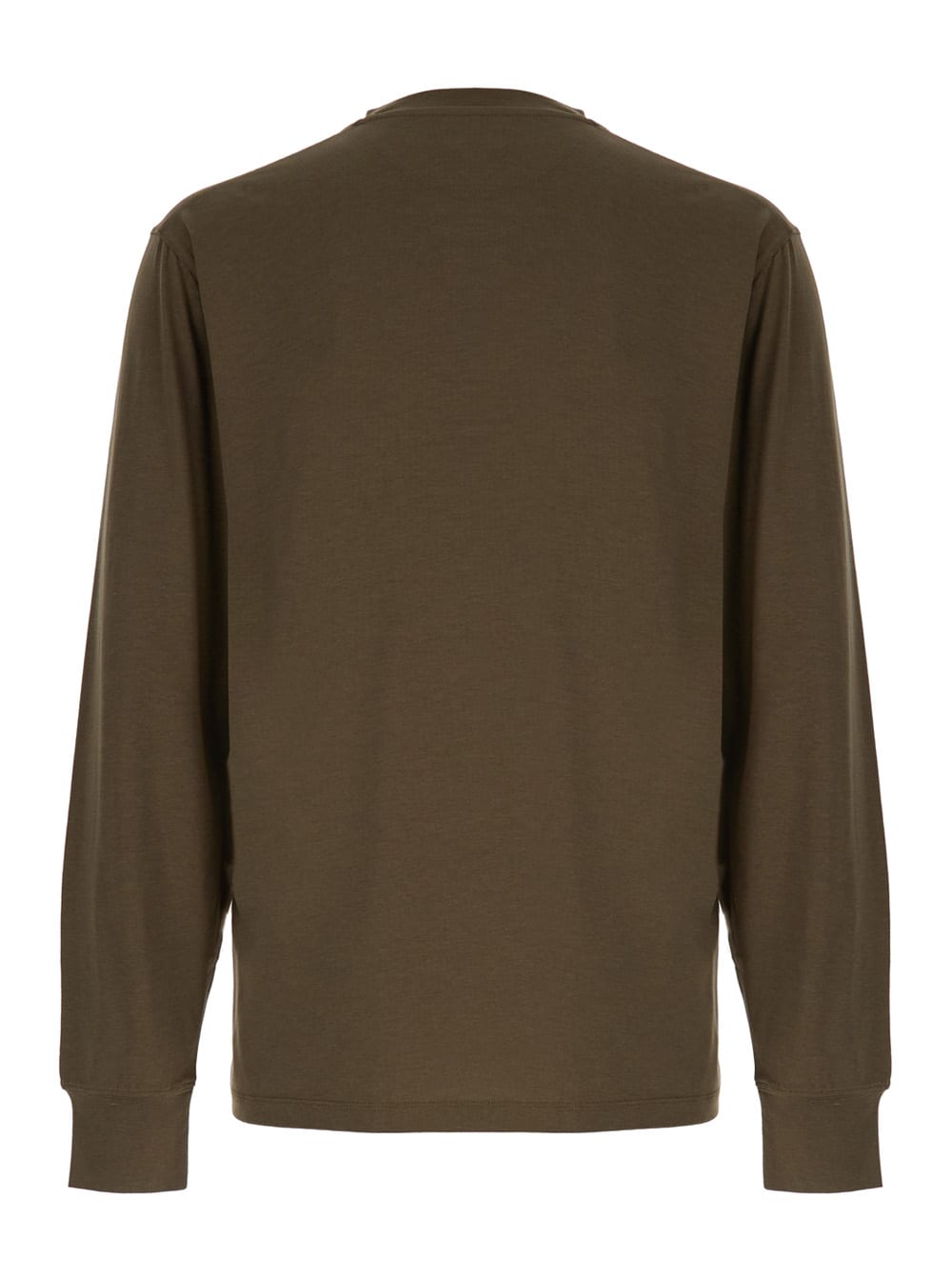 TOM FORD MILITARY GREEN LONG SLEEVE T-SHIRT IN LYOCEL WOMAN 