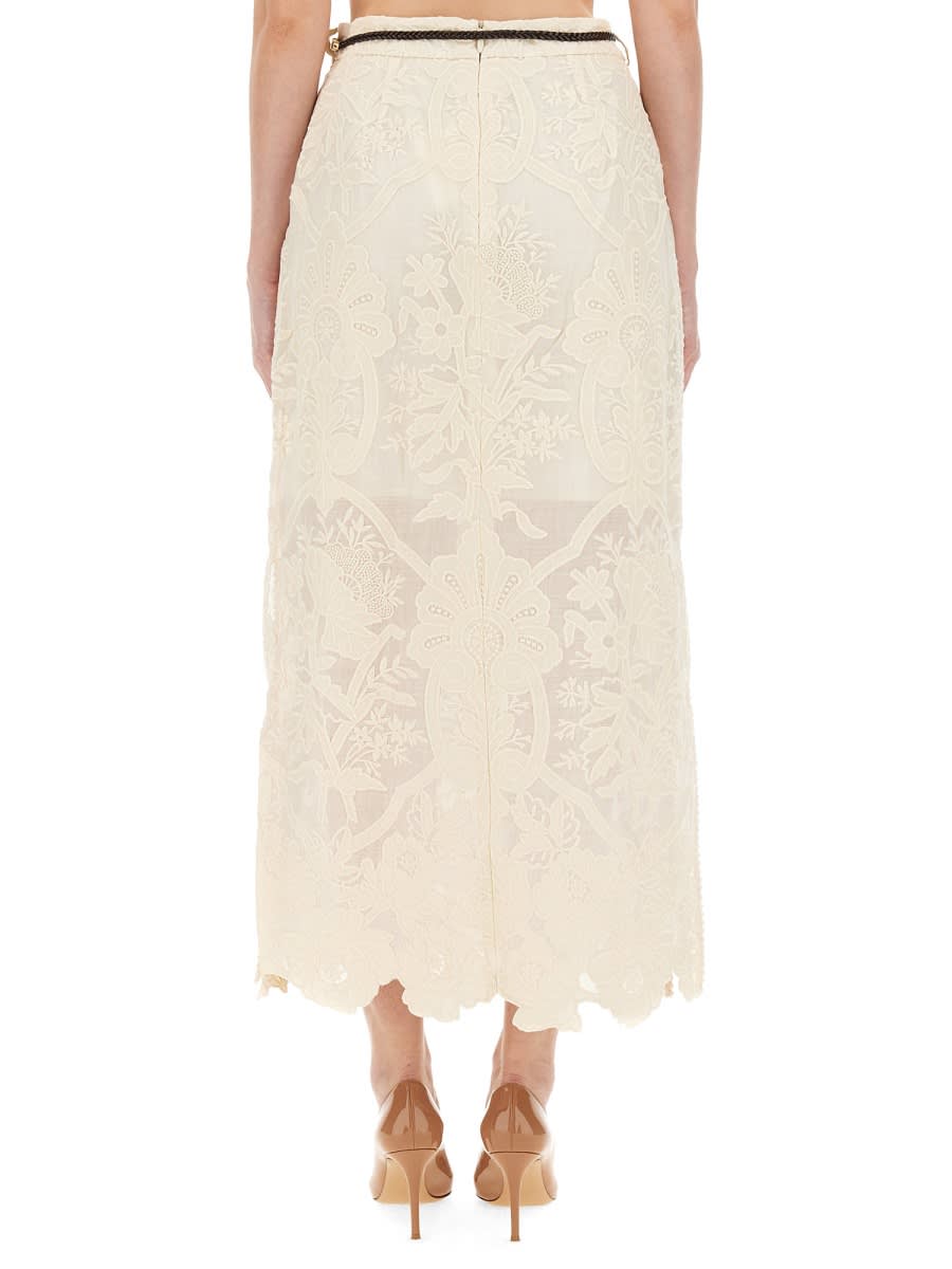 Shop Zimmermann Ottie Skirt In Neutrals