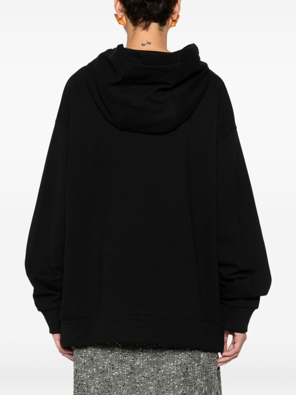 Fendi Women Oversize Cotton Sweatshirt In Black