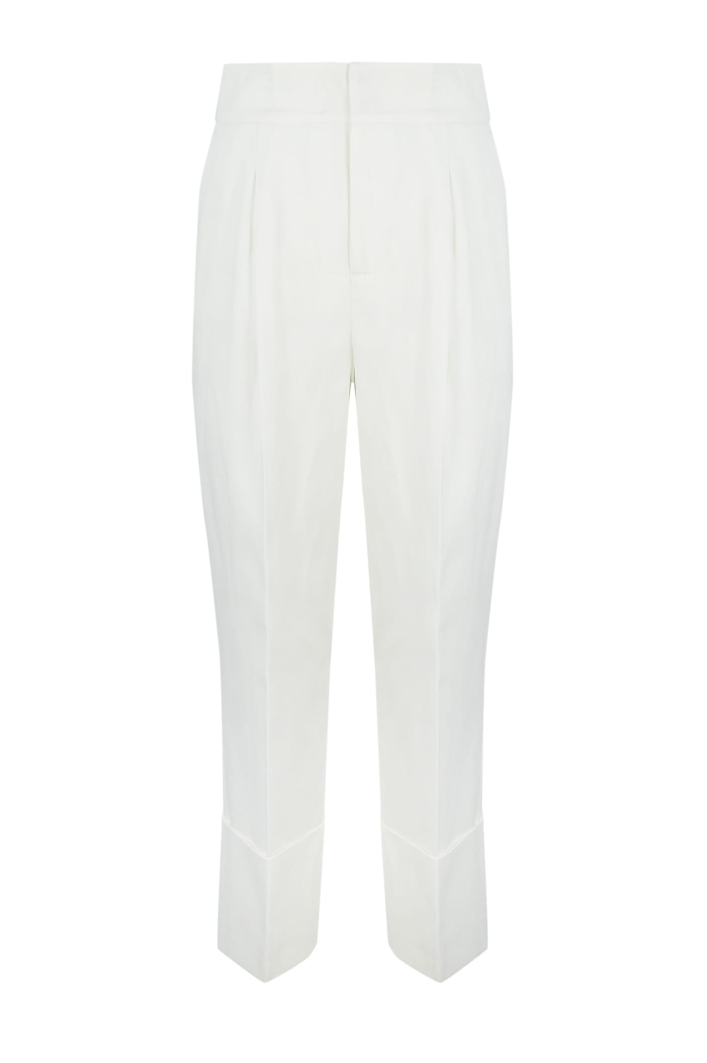 TwinSet Cropped Trousers In Opaque Satin