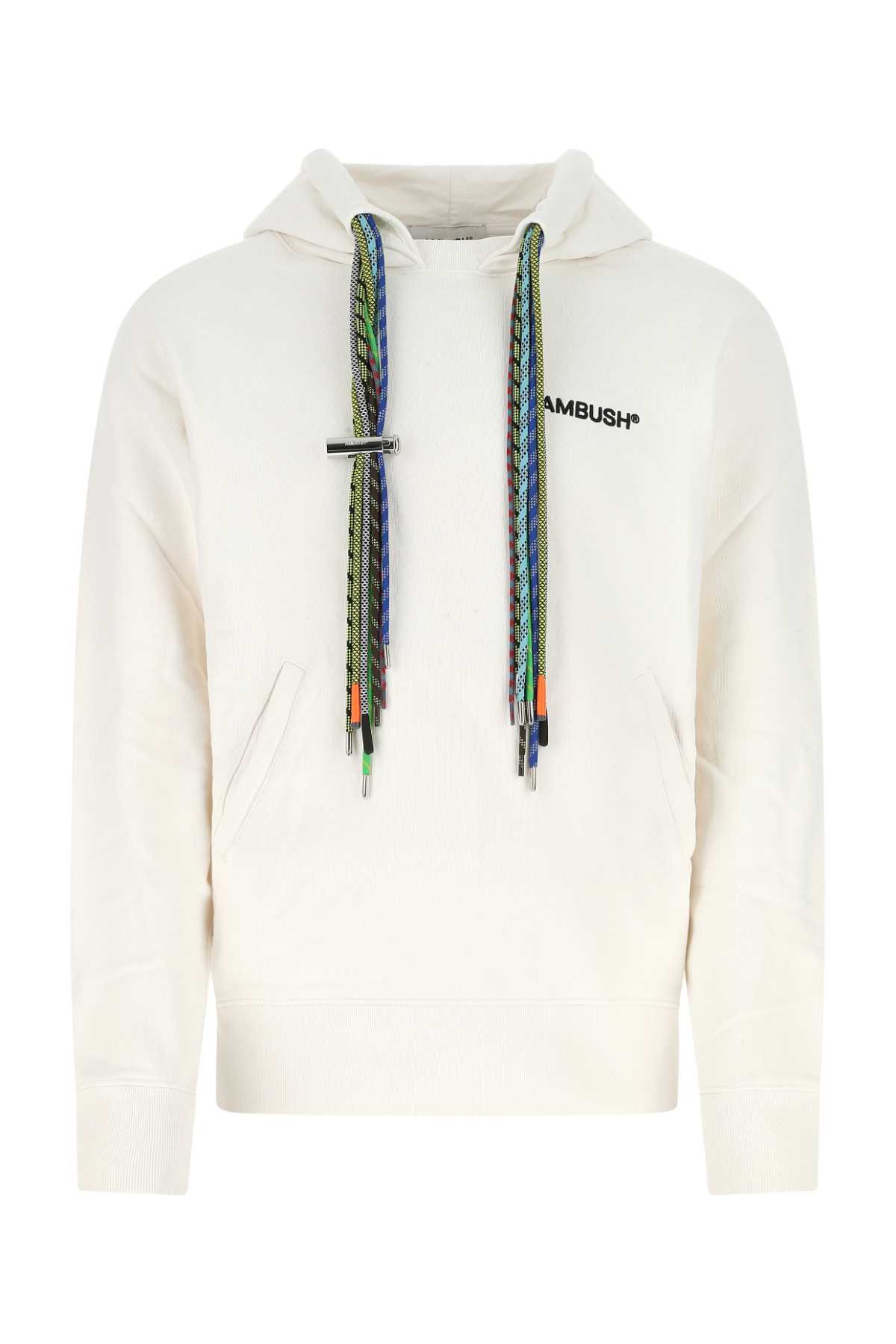 Shop Ambush Ivory Cotton Sweatshirt In 0284