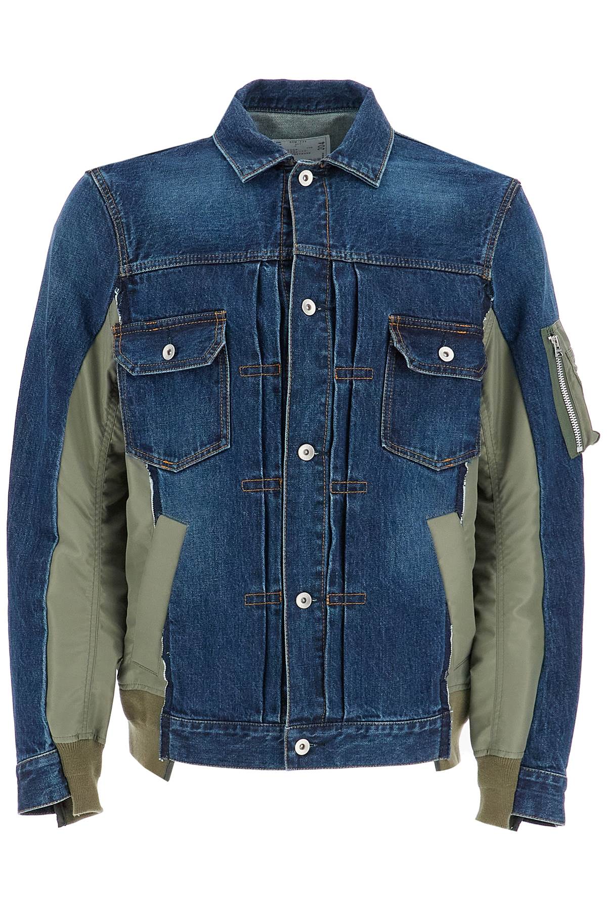 Denim And Nylon Jacket For Men