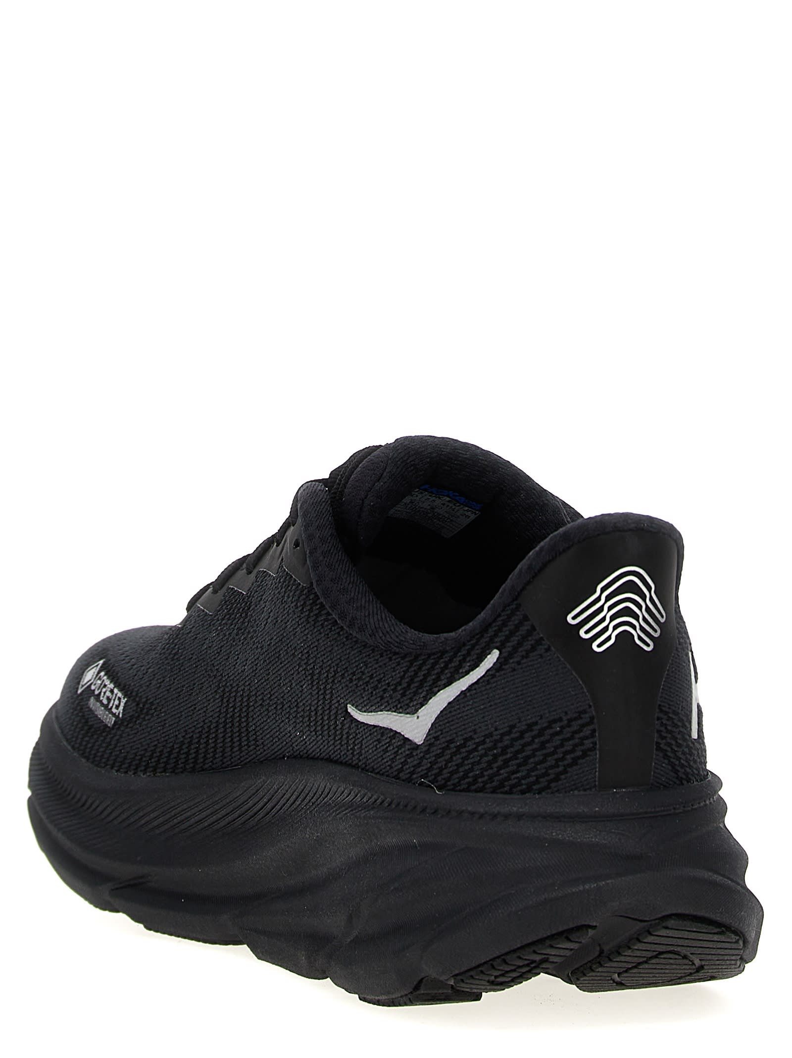 Shop Hoka Clifton 9gtx Sneakers In Black